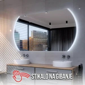 Ovalno ogledalo z LED osvetlitvijo BALTIMORE MOTION