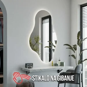 Nepravilno kopalniško ogledalo ALICANTE - Stikalo na gibanje