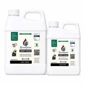Epoksi smola - RESIN4DECOR - Deep Pour - 48 ur - Prozorna - 2:1