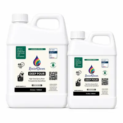 Epoksi smola - RESIN4DECOR - Deep Pour - 48 ur - Prozorna - 2:1