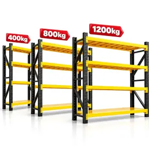 Polični regal - Velika nosilnost - 400 - 800 - 1200 kg